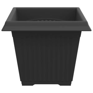 Τετράγωνη Γλάστρα για Λουλούδια 6 pcs Μαύρο 38 x 38 x 30 εκ - Pakobazaar