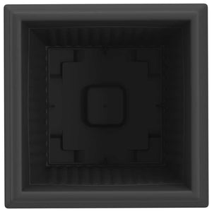 Τετράγωνη Γλάστρα για Λουλούδια 6 pcs Μαύρο 38 x 38 x 30 εκ - Pakobazaar