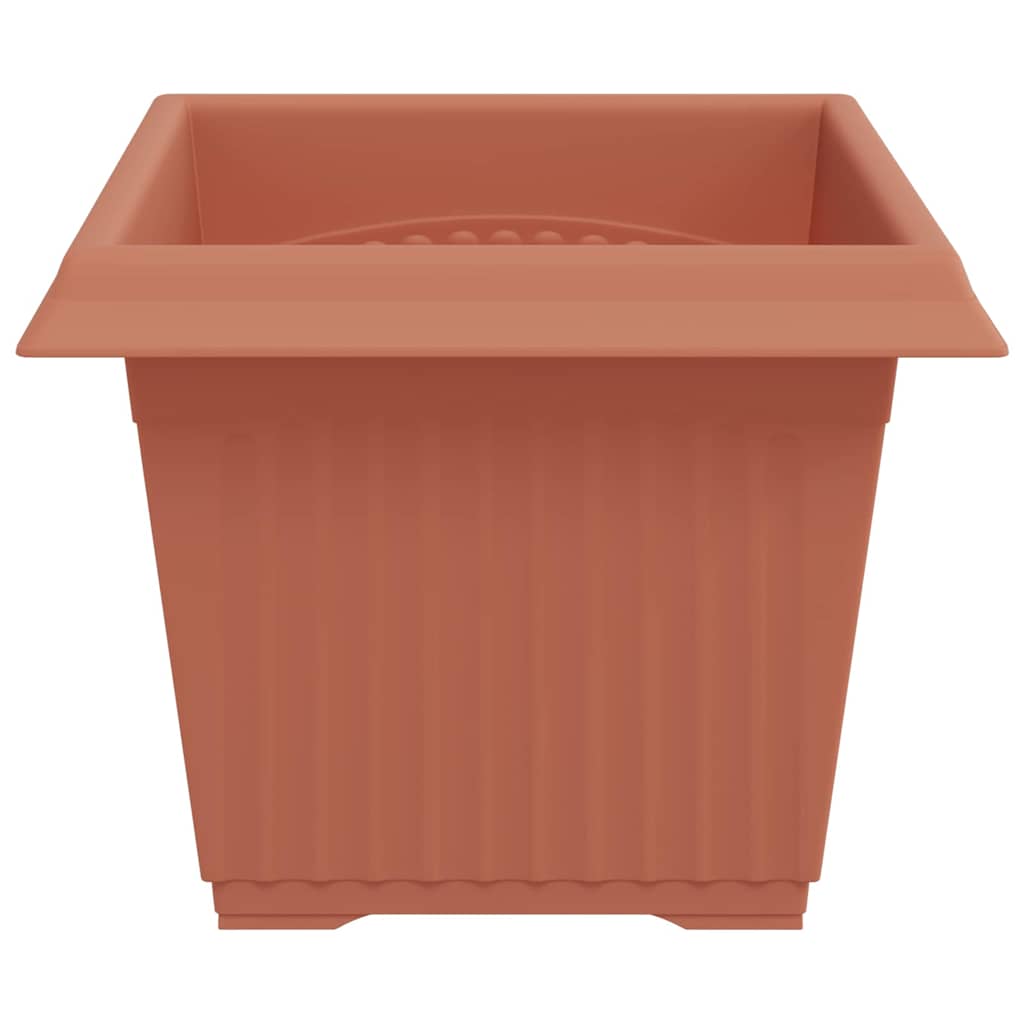 Τετράγωνη Γλάστρα για Λουλούδια 24 pcs Κεραμιδί Πλαστικό - Pakobazaar