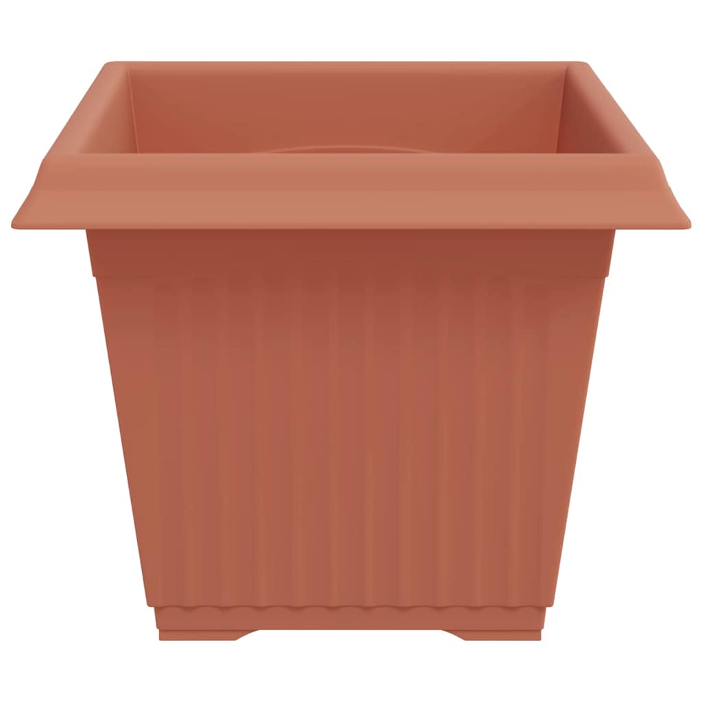 Τετράγωνη Γλάστρα για Λουλούδια 24 pcs Κεραμιδί Πλαστικό - Pakobazaar