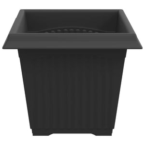 Τετράγωνη Γλάστρα για Λουλούδια 24 pcs Μαύρο 20 x 20 x 16 εκ - Pakobazaar
