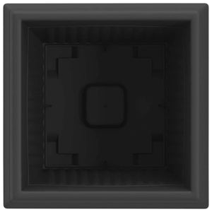 Τετράγωνη Γλάστρα για Λουλούδια 24 pcs Μαύρο 20 x 20 x 16 εκ - Pakobazaar