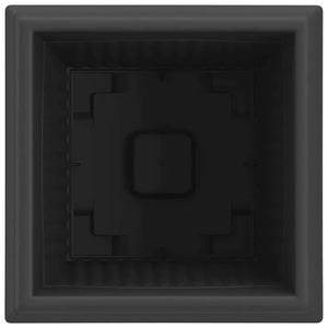 Τετράγωνη Γλάστρα για Λουλούδια 24 pcs Μαύρο 33 x 33 x 26 εκ - Pakobazaar