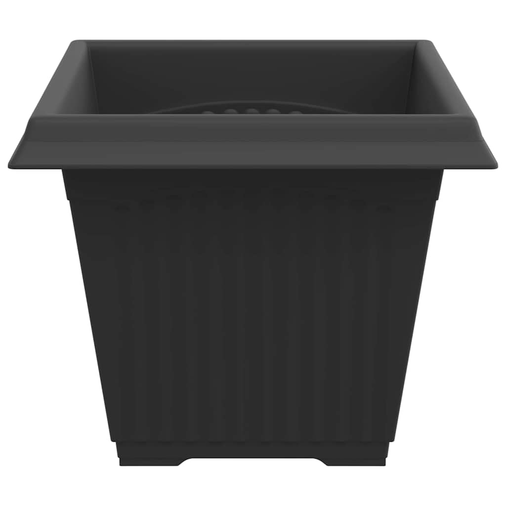 Τετράγωνη Γλάστρα για Λουλούδια 24 pcs Μαύρο 38 x 38 x 30 εκ - Pakobazaar