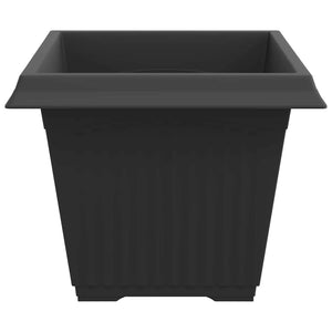 Τετράγωνη Γλάστρα για Λουλούδια 24 pcs Μαύρο 43 x 43 x 33,5 εκ - Pakobazaar