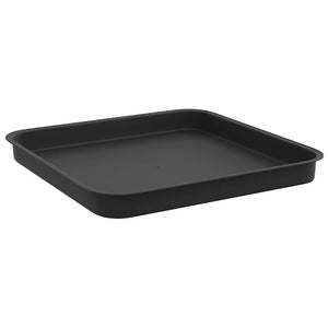 Τετραγωνικός Δίσκος Λουλουδιών 6 pcs Μαύρο 21 x 21 x 2 εκ. - Pakobazaar