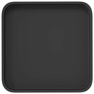 Τετραγωνικός Δίσκος Λουλουδιών 6 pcs Μαύρο 21 x 21 x 2 εκ. - Pakobazaar