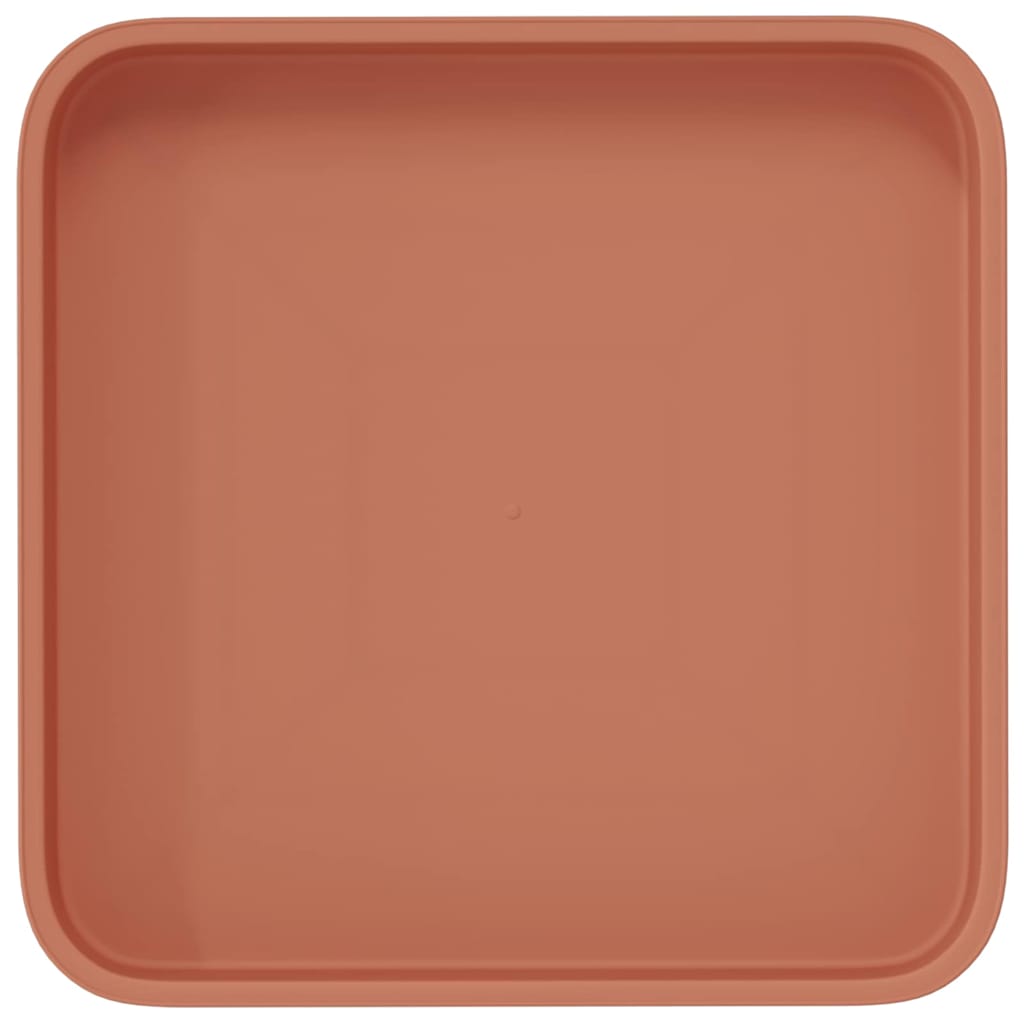Τετραγωνικός Δίσκος Λουλουδιών 24 pcs Κεραμιδί 15 x 15 x 2 εκ. - Pakobazaar
