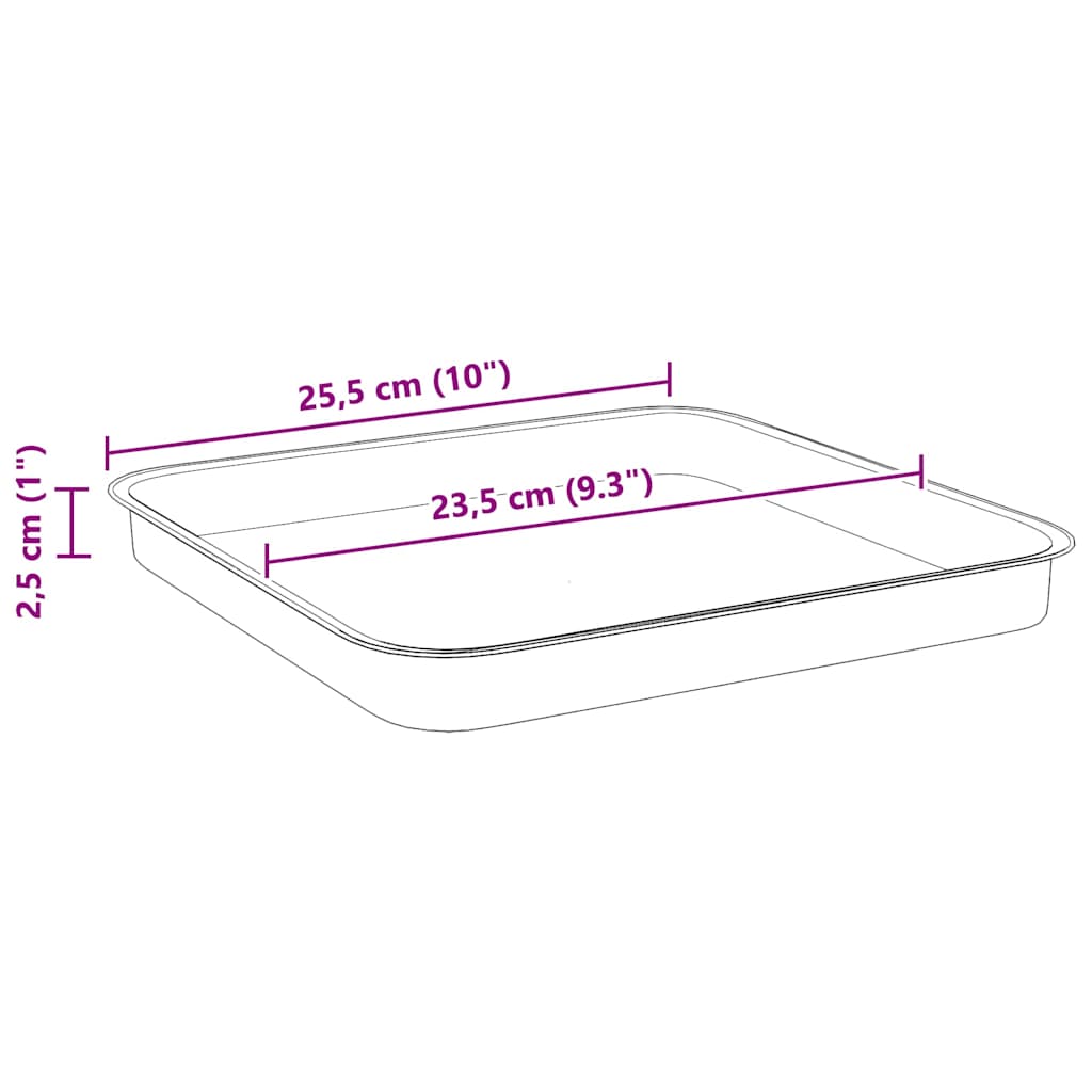 Τετραγωνικός Δίσκος Λουλουδιών 24 pcs Κεραμιδί Πλαστικό - Pakobazaar