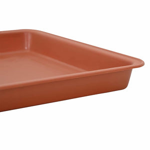 Τετραγωνικός Δίσκος Λουλουδιών 24 pcs Κεραμιδί - Pakobazaar