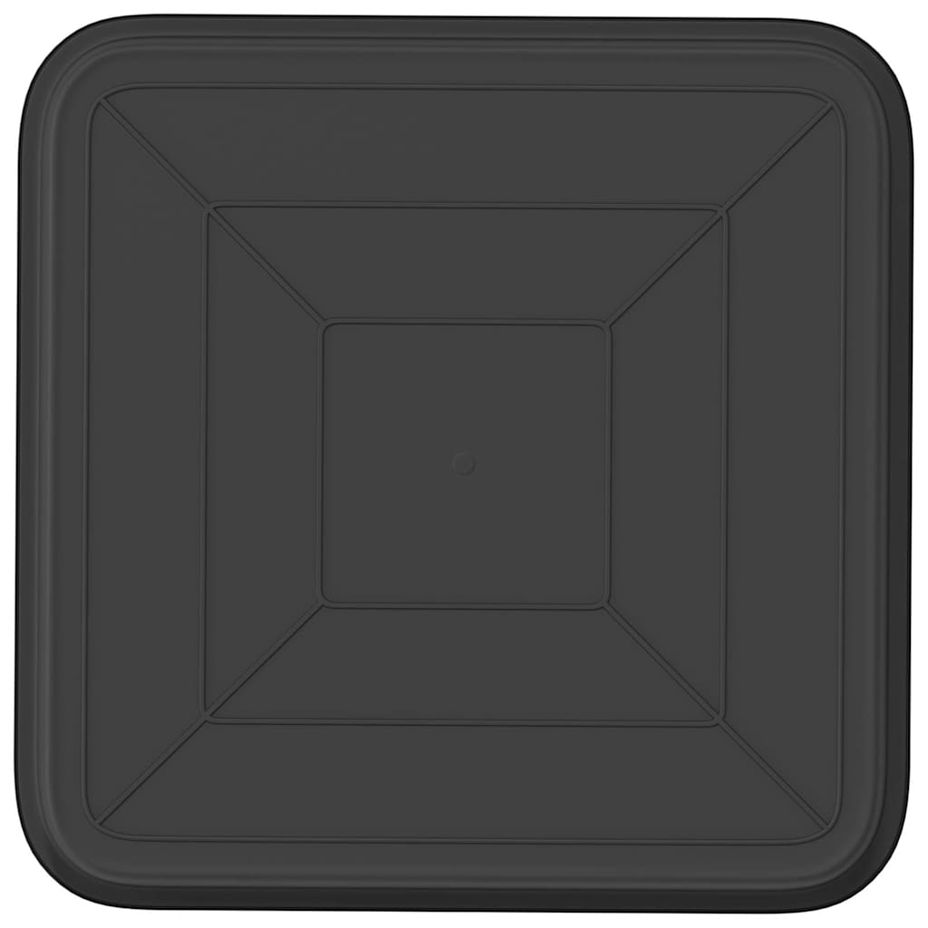 Τετραγωνικός Δίσκος Λουλουδιών 24 pcs Μαύρο 32 x 32 x 2,5 εκ. - Pakobazaar