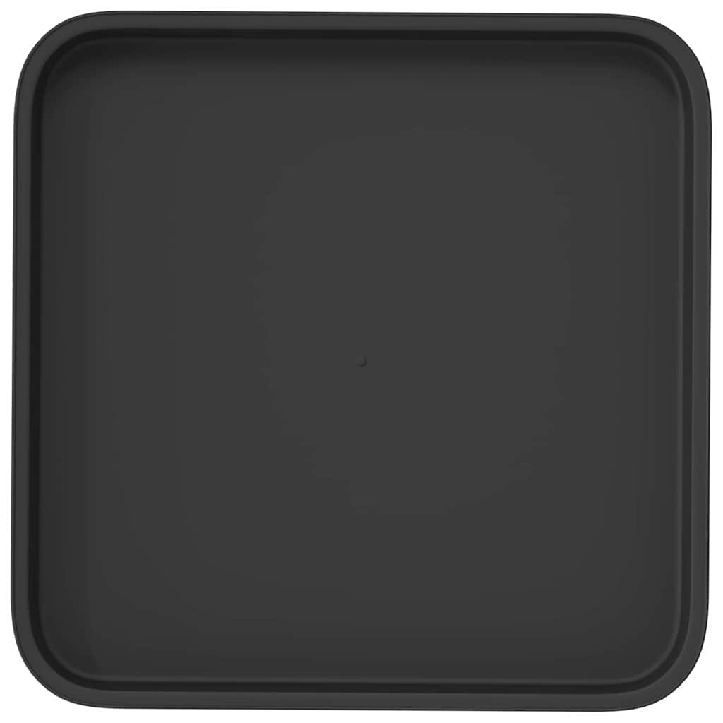 Τετραγωνικός Δίσκος Λουλουδιών 24 pcs Μαύρο 32 x 32 x 2,5 εκ. - Pakobazaar