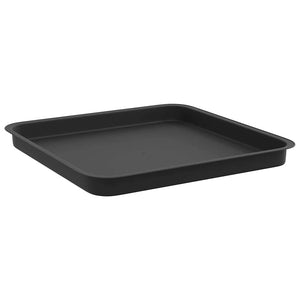 Τετραγωνικός Δίσκος Λουλουδιών 24 pcs Μαύρο 36 x 36 x 2.5 εκ. - Pakobazaar