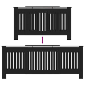 Καπάκι Καλοριφέρ 2 pcs Μαύρο 205 x 20,5 x 81,5 εκ. - Pakobazaar