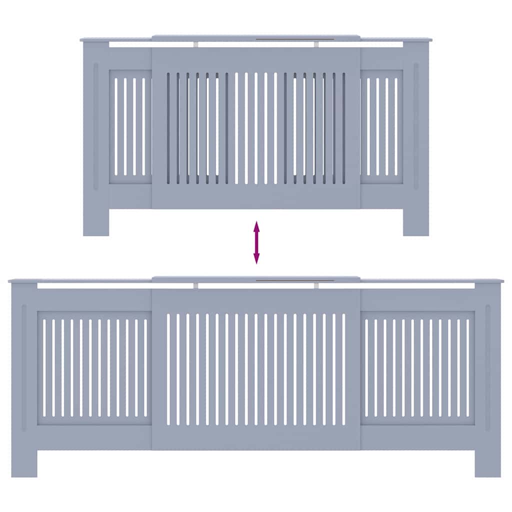 Καπάκι Καλοριφέρ 2 pcs Γκρι 205 x 20,5 x 81,5 εκ. - Pakobazaar