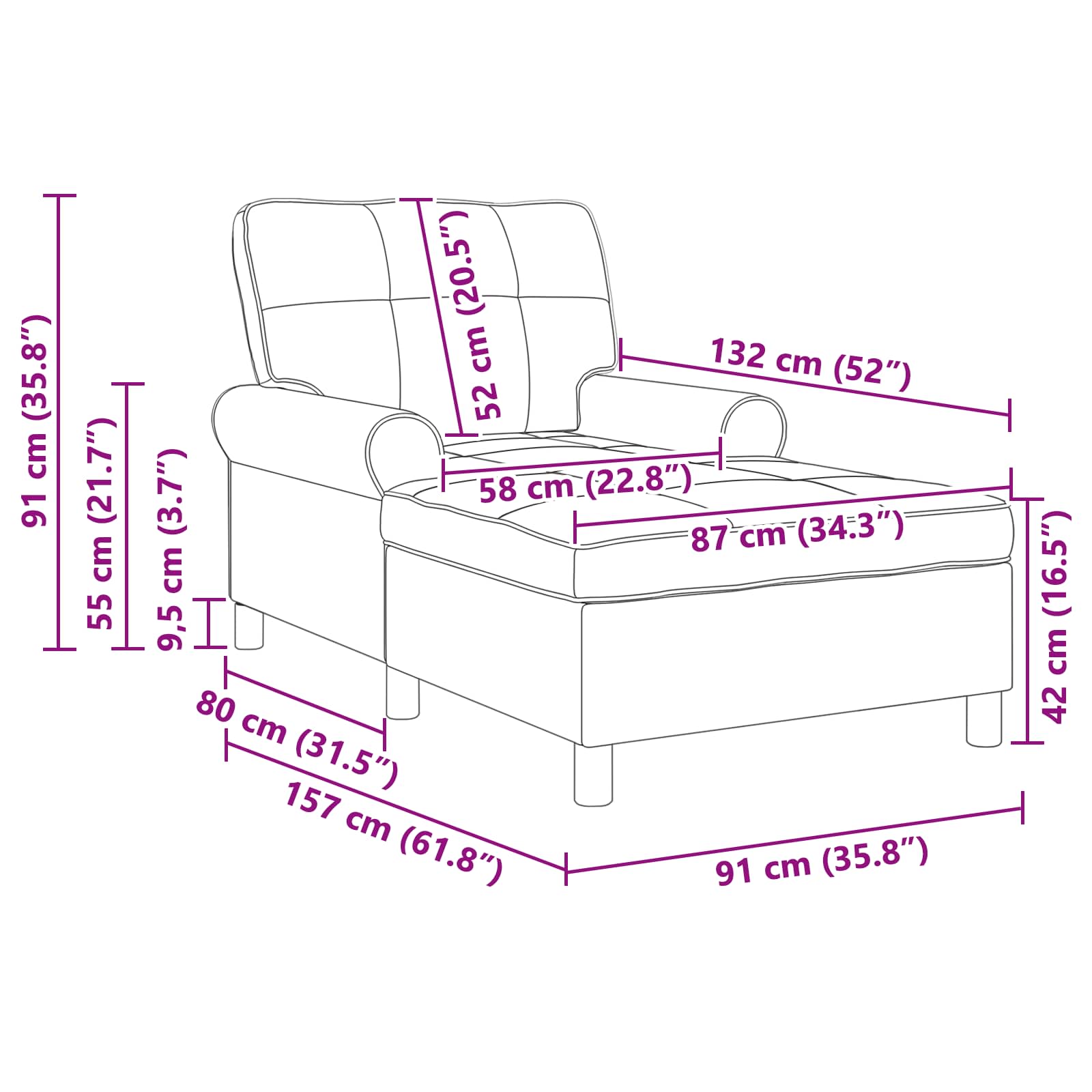 Χαλάρωση με μαξιλάρι Σκούρο Γκρι 91 x 157 x 91 εκ. Βελούδο - Pakobazaar