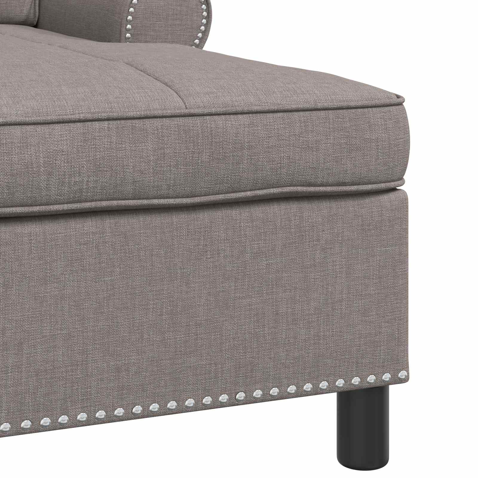 Χαλάρωση με μαξιλάρι Taupe 91 x 157 x 91 εκ. ύφασμα - Pakobazaar