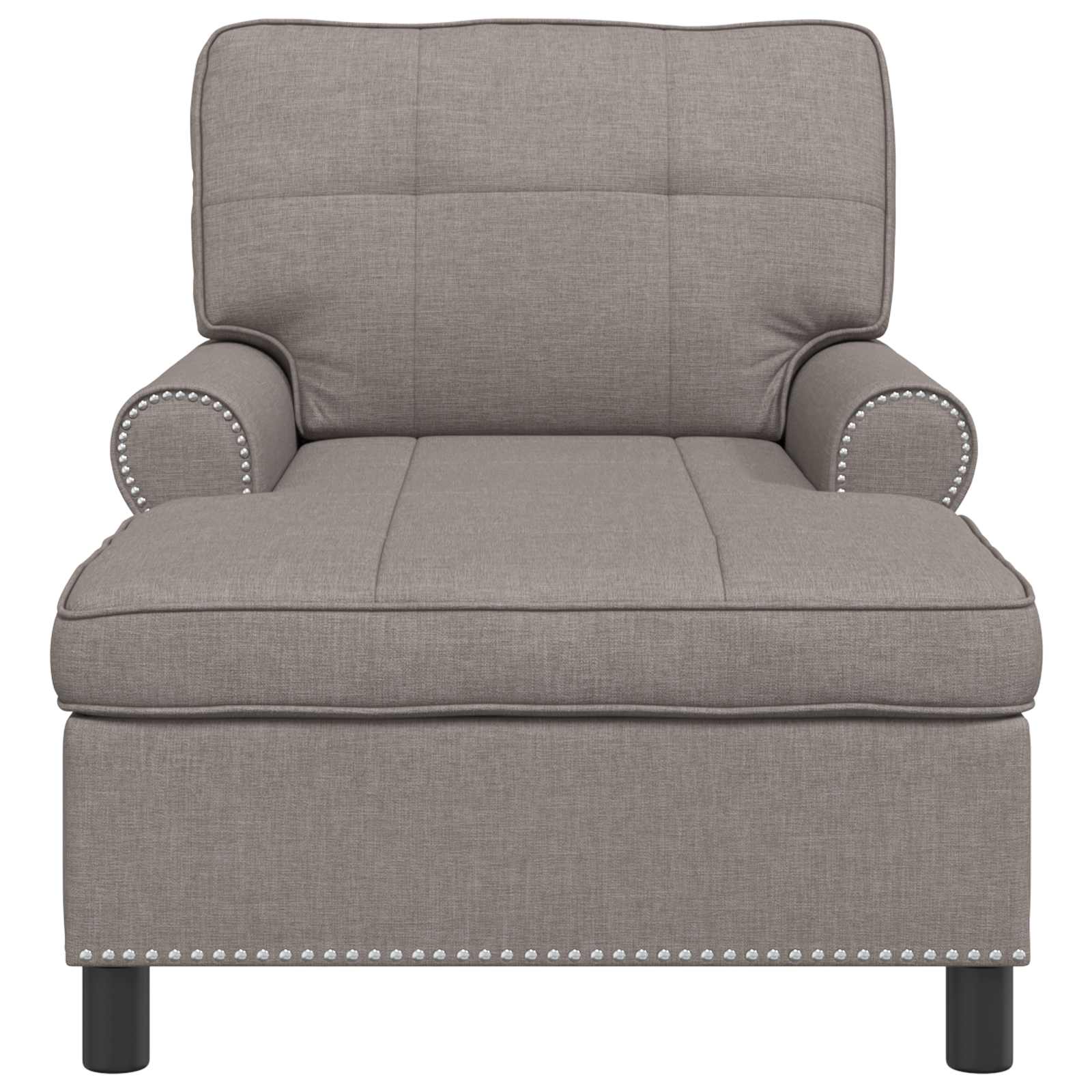 Χαλάρωση με μαξιλάρι Taupe 91 x 157 x 91 εκ. ύφασμα - Pakobazaar