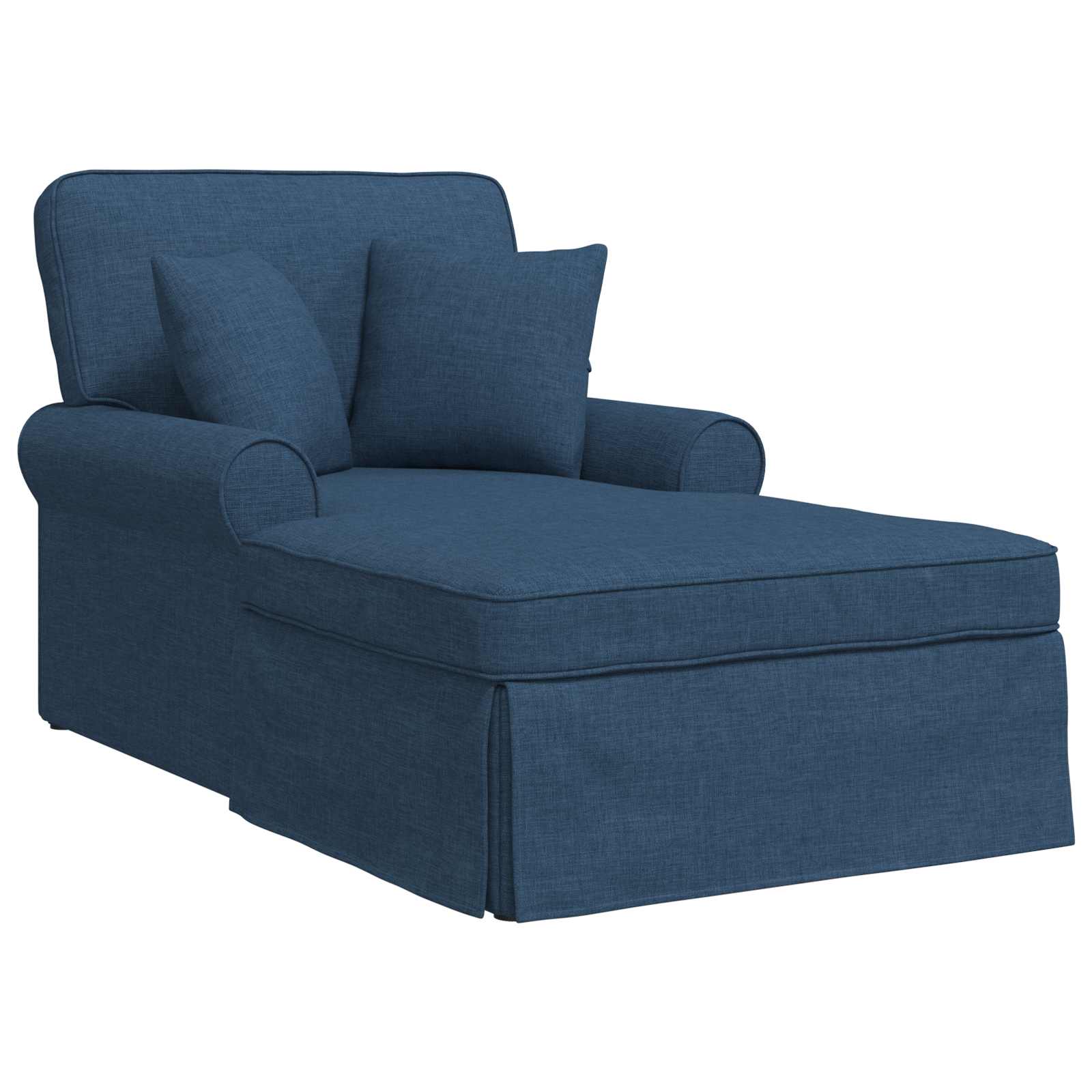 Τσέιζ Λαζού με Φούστα με μαξιλάρι με μαξιλάρι 3 pcs Μπλε ύφασμα - Pakobazaar
