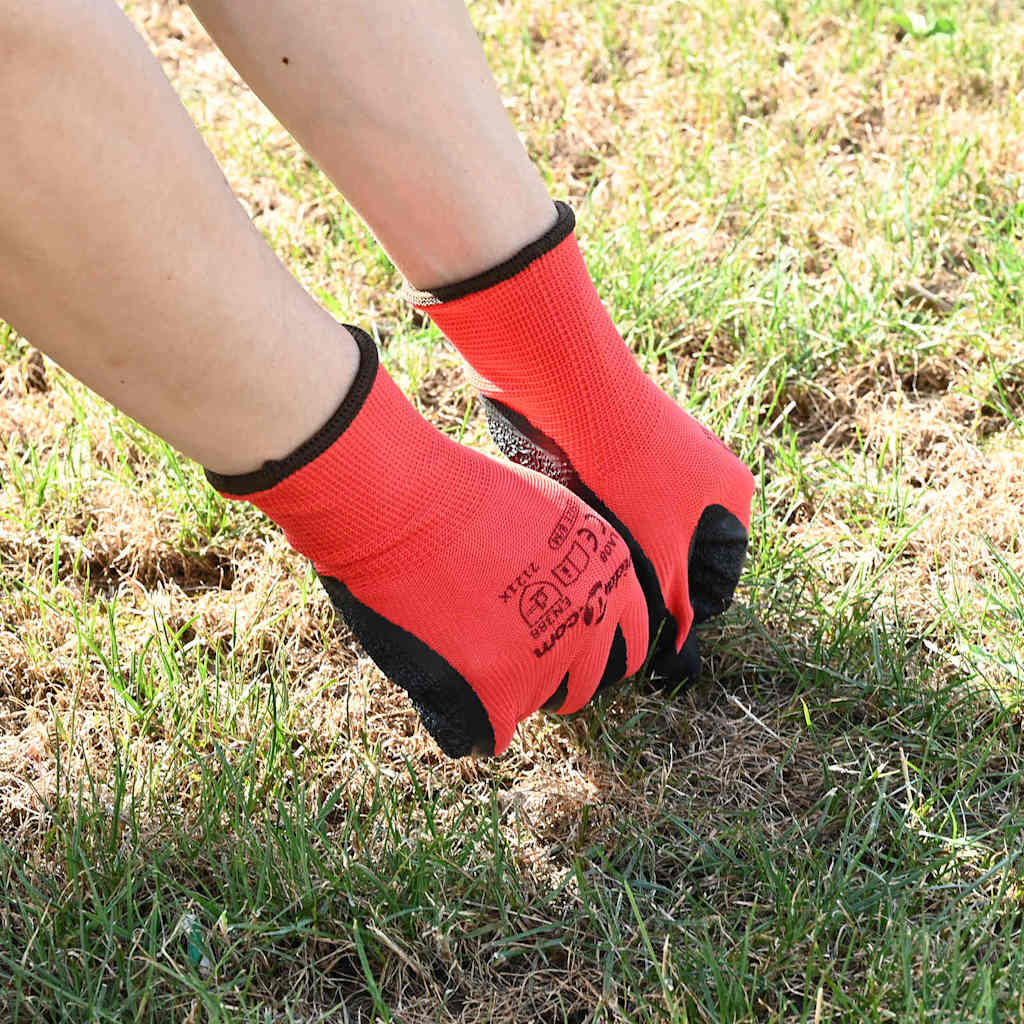 Γάντια Εργασίας 12 pcs Κόκκινο και Μαύρο 7 / S - Pakobazaar