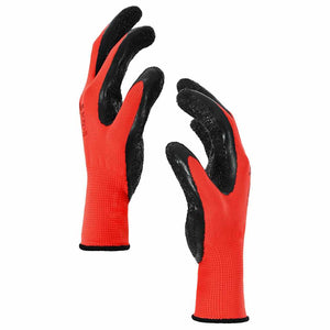 Γάντια Εργασίας 24 pcs Κόκκινο και Μαύρο 10 / xl - Pakobazaar
