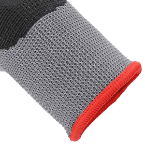 Γάντια Εργασίας 24 pcs Γκρι και Μαύρο 7 / S Πολυεστέρας - Pakobazaar