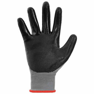 Γάντια Εργασίας 24 pcs Γκρι και Μαύρο 7 / S Πολυεστέρας - Pakobazaar