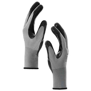 Γάντια Εργασίας 24 pcs Γκρι και Μαύρο 10 / xl Πολυεστέρας - Pakobazaar