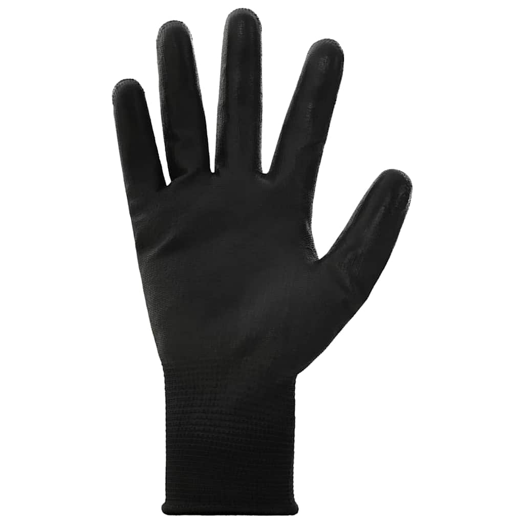 Γάντια Εργασίας 12 pcs Μαύρο 10 / xl Πολυεστέρας - Pakobazaar