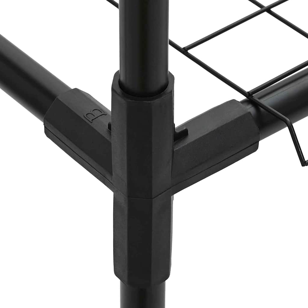 Ράφι φυτών 3 επιπέδων Μαύρο 200 x 32 x 104 εκ. Ατσάλι - Pakobazaar