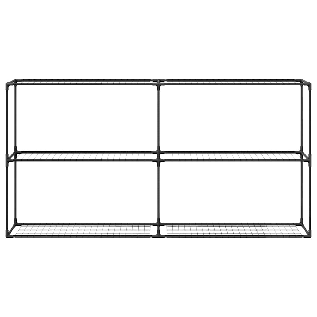Ράφι φυτών 3 επιπέδων Μαύρο 200 x 32 x 104 εκ. Ατσάλι - Pakobazaar