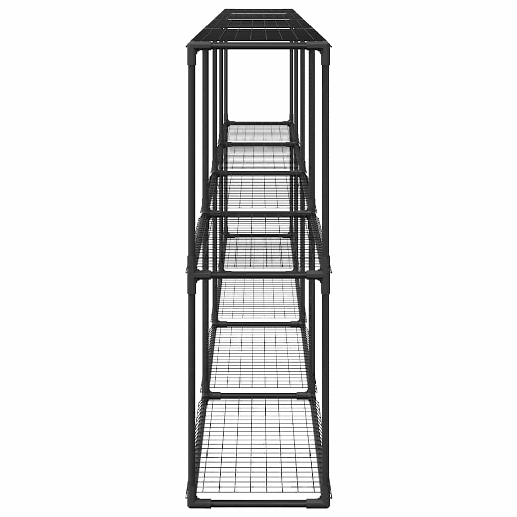 Ράφι φυτών 3 επιπέδων Μαύρο 400 x 32 x 104 εκ. Ατσάλι