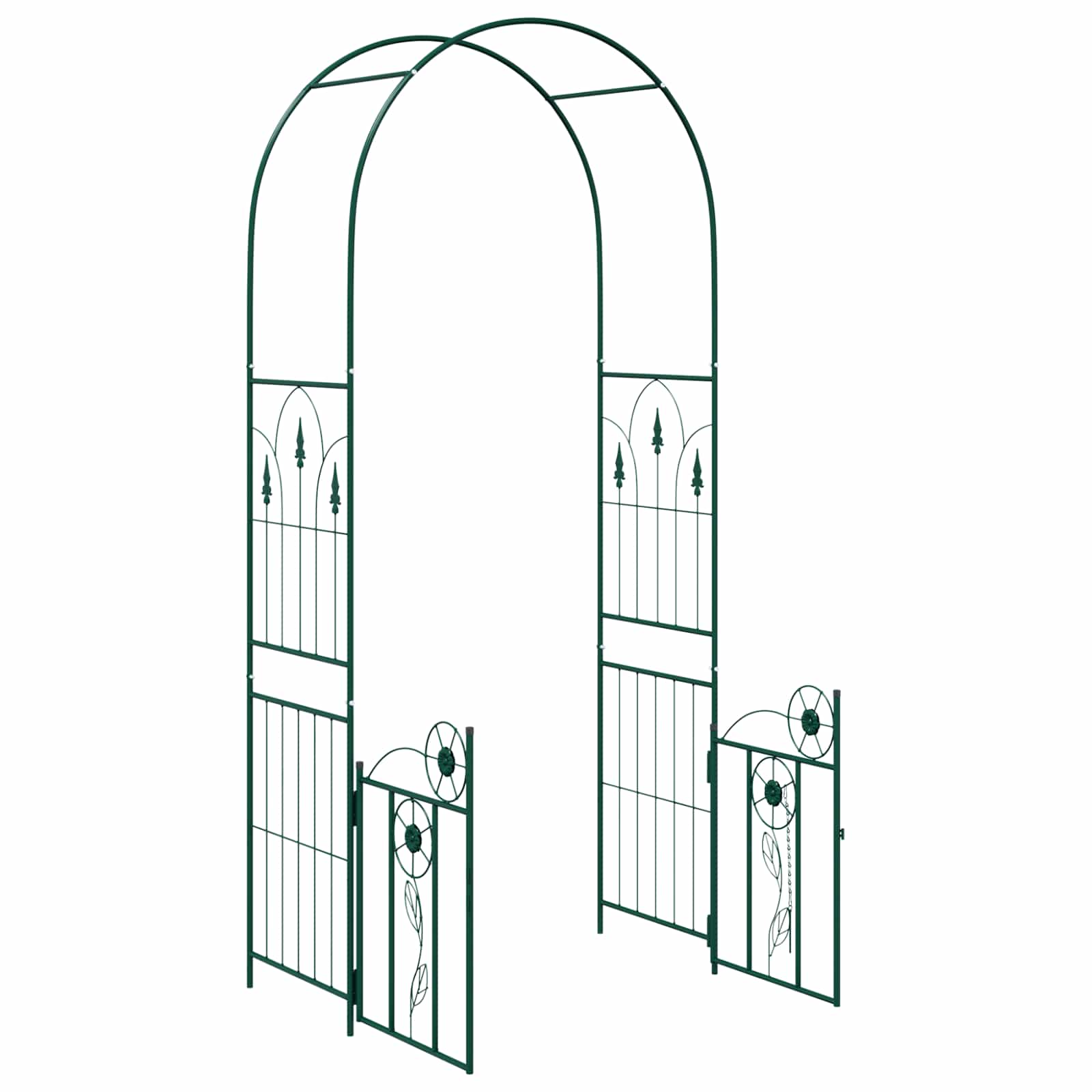 Κήπος Αψίδα με κλειδαριά Πράσινο 102 x 50 x 218 εκ.