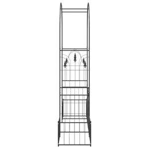 Κήπος Αψίδα Μαύρο 203 x 50 x 218 εκ. Ατσάλι