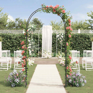 Κήπος Αψίδα Floral Μαύρο 115 x 37 x 231 εκ. - Pakobazaar