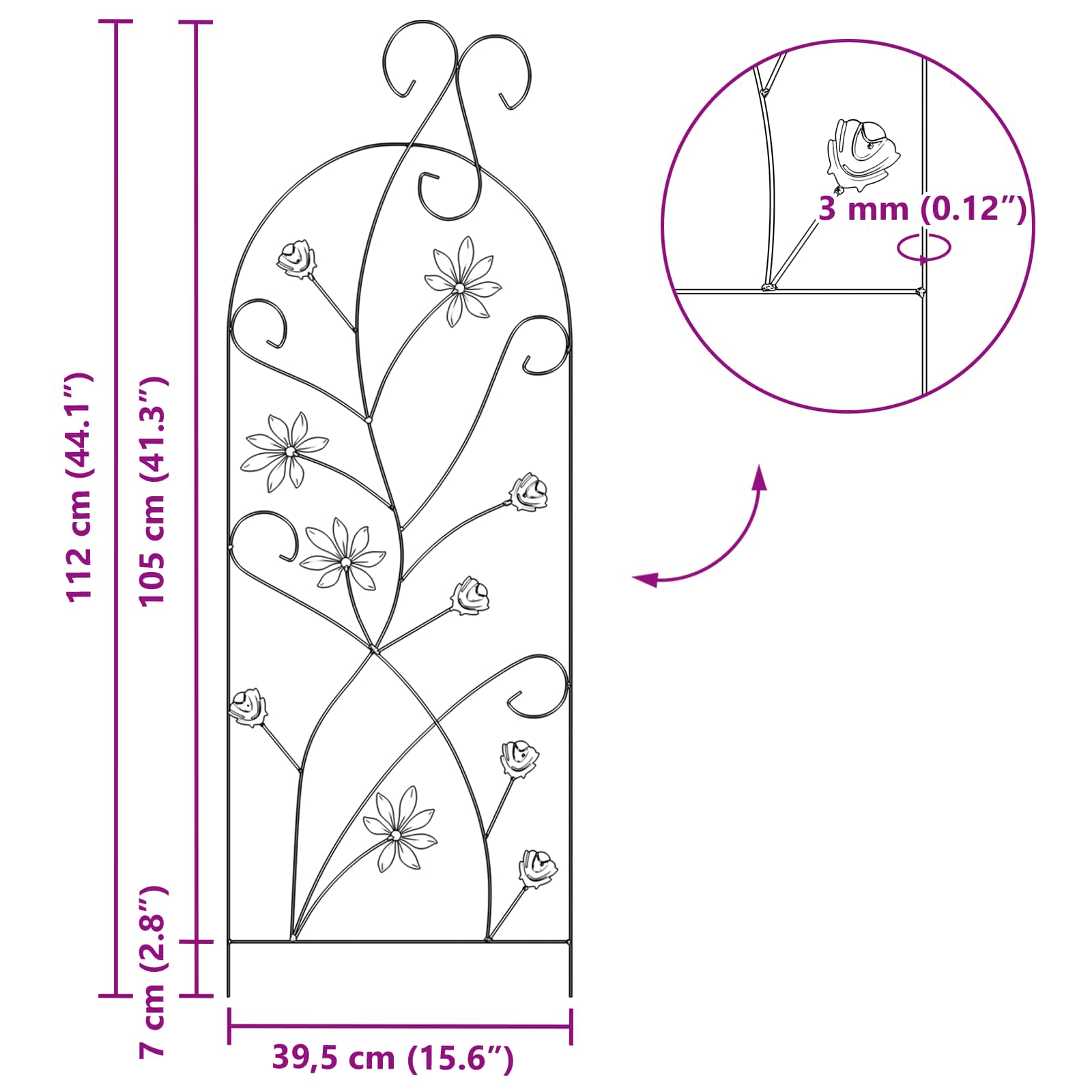 Φράχτης Κήπου 3 pcs Πράσινο 112 x 39,5 εκ. Ατσάλι - Pakobazaar