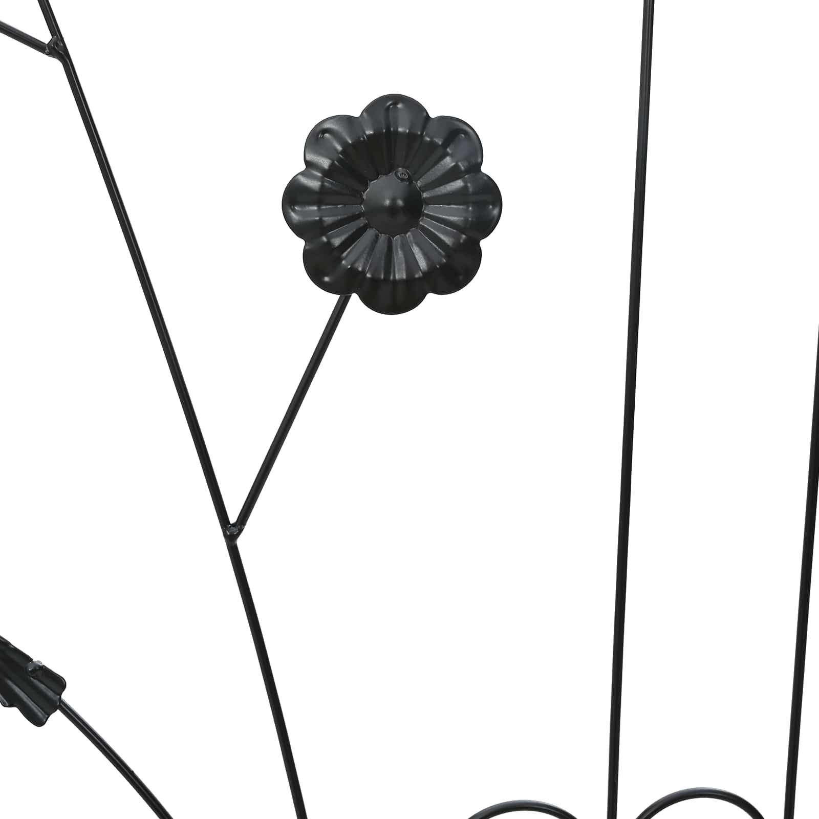 Φράχτης Κήπου 3 pcs Μαύρο 110 x 40 cm Ατσάλι - Pakobazaar