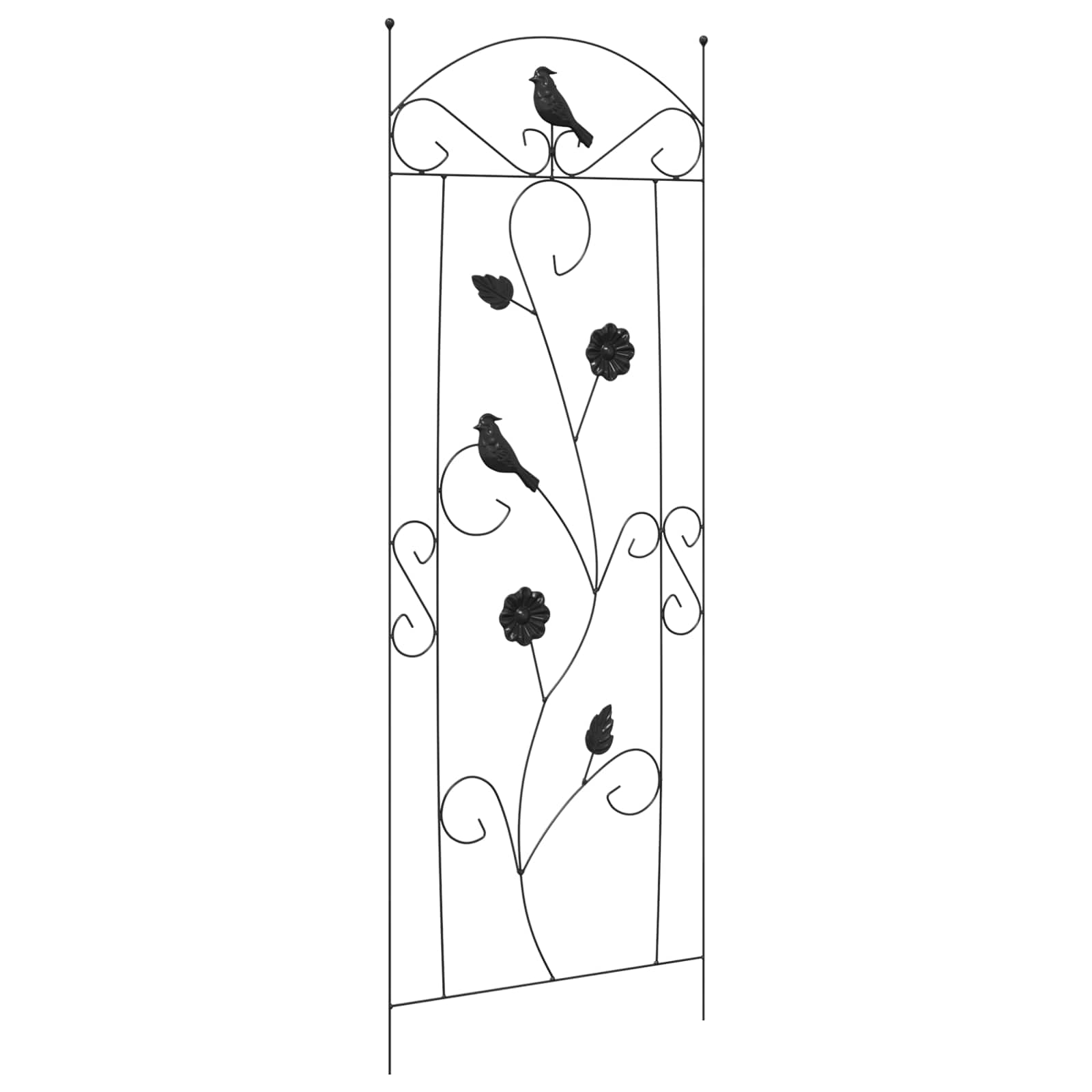 Φράχτης Κήπου 3 pcs Μαύρο 110 x 40 cm Ατσάλι - Pakobazaar