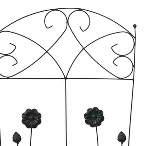 Φράχτης Κήπου 3 pcs Μαύρο 110,5 x 42,5 εκ Ατσάλι - Pakobazaar