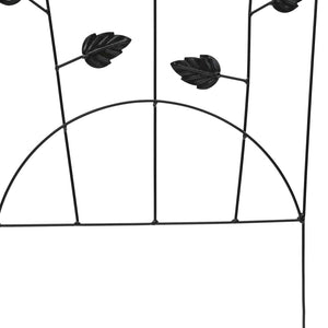 Φράχτης Κήπου 3 pcs Μαύρο 110,5 x 42,5 εκ Ατσάλι - Pakobazaar