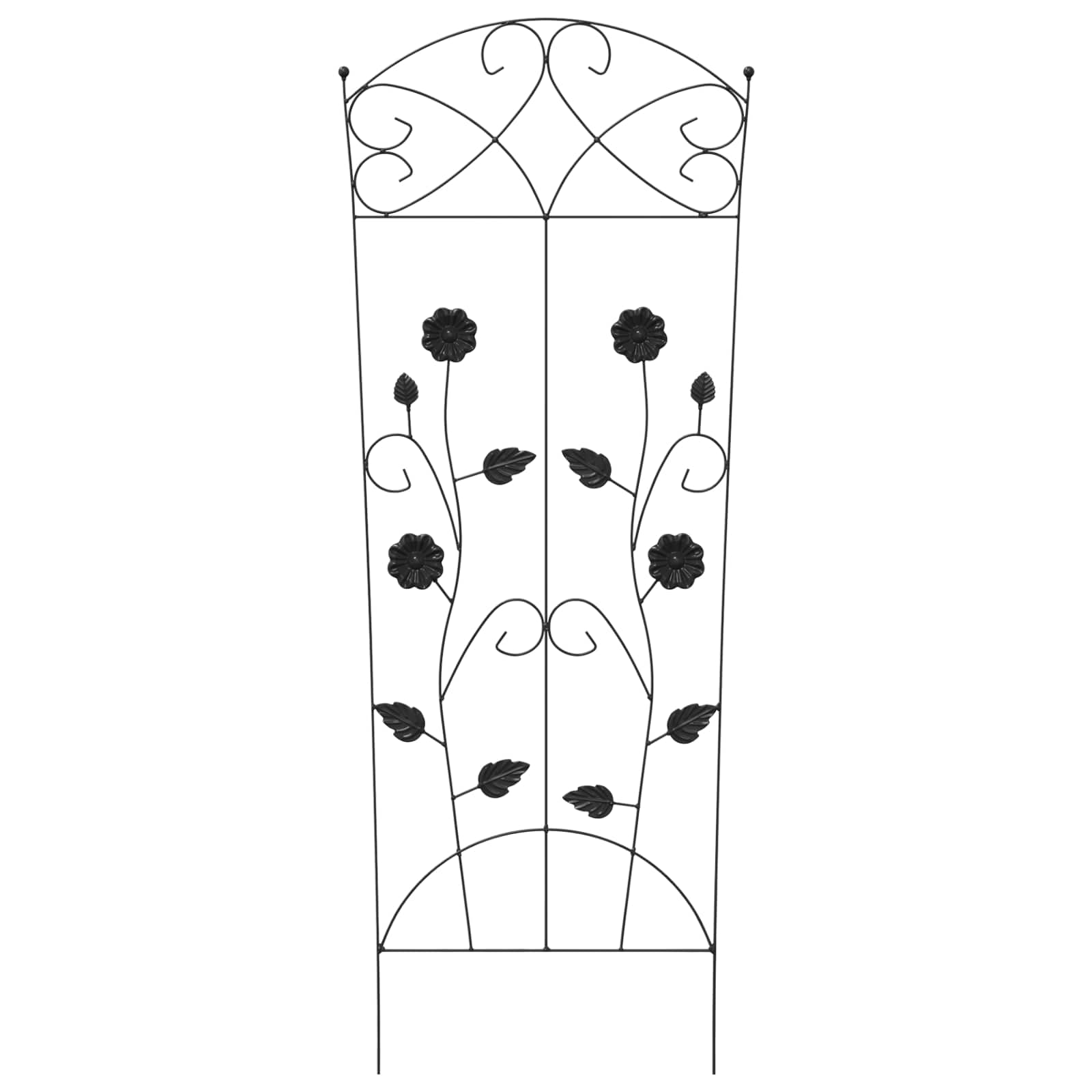Φράχτης Κήπου 3 pcs Μαύρο 110,5 x 42,5 εκ Ατσάλι - Pakobazaar