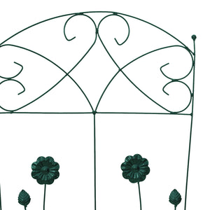 Φράχτης Κήπου 3 pcs Πράσινο 110,5 x 42,5 εκ Ατσάλι - Pakobazaar