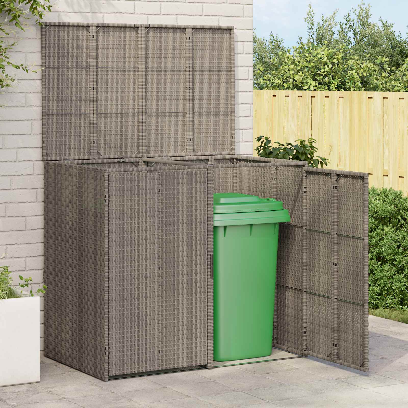 Κουτί Κάδου Σκύλου 2 pcs Γκρι 130 x 80 x 115 εκ. Πολυαιθυλένιο