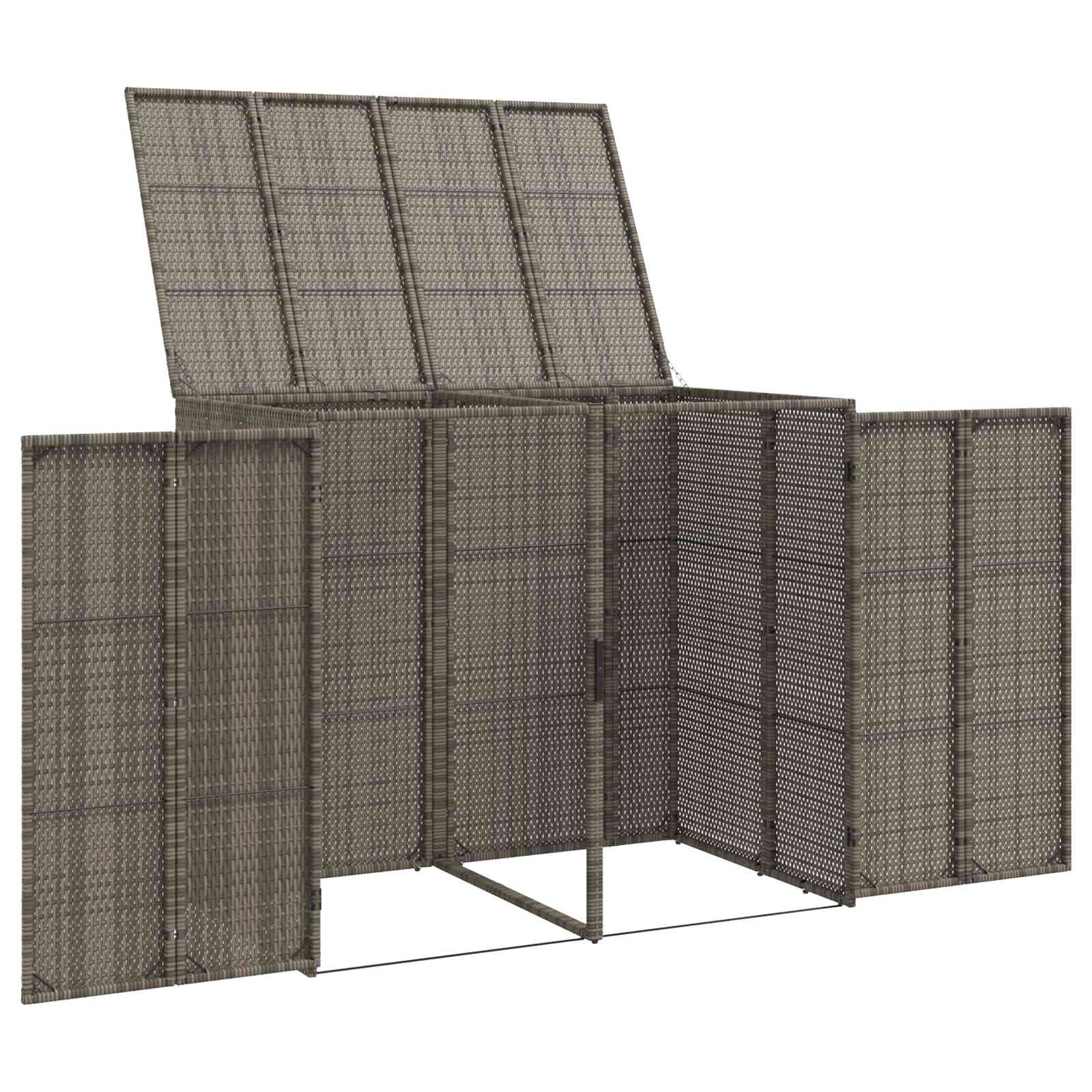 Κουτί Κάδου Σκύλου 2 pcs Γκρι 130 x 80 x 115 εκ. Πολυαιθυλένιο