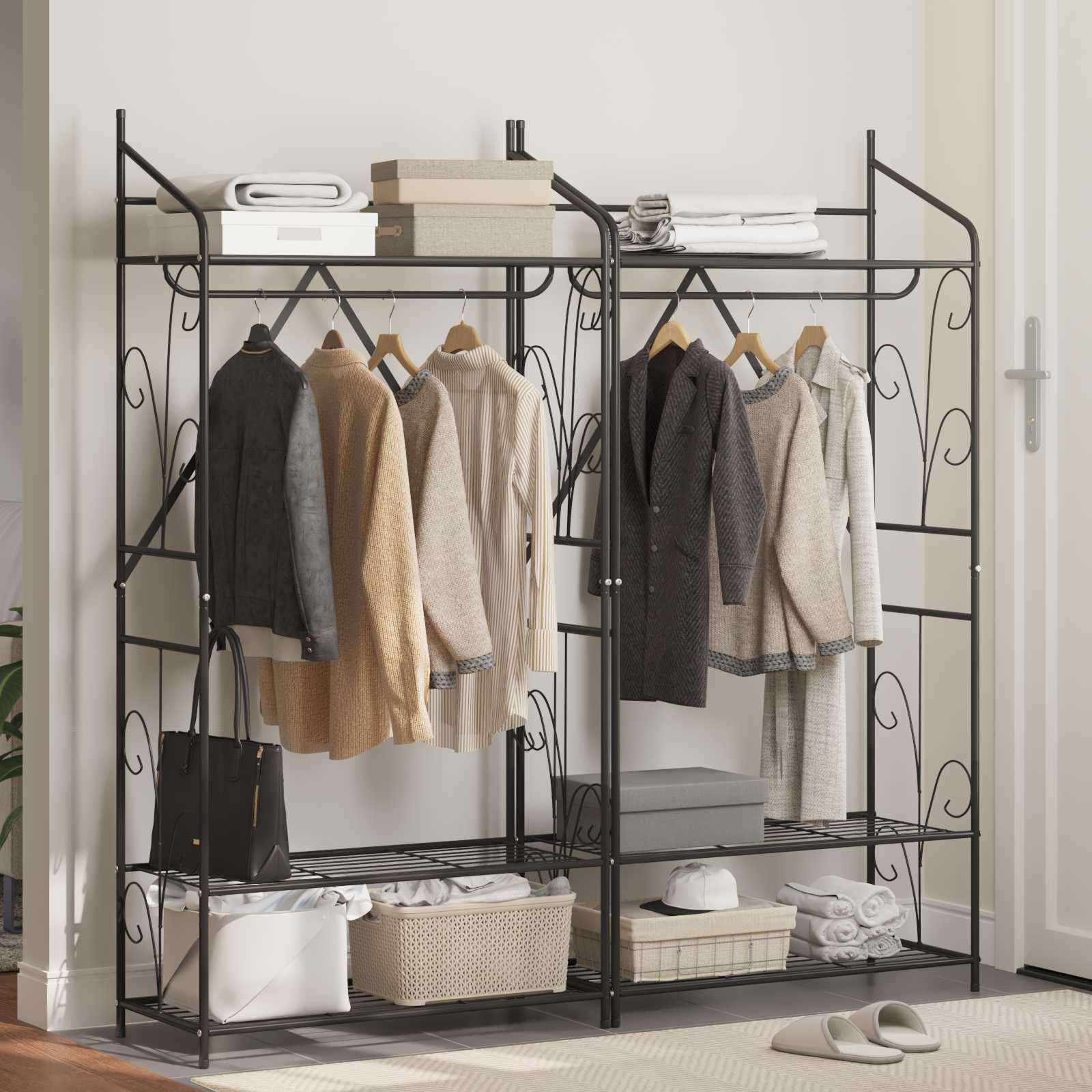 Ανοιχτή Ντουλάπα Μονόχρωμο 2 pcs 78 x 36 x 158 εκ.