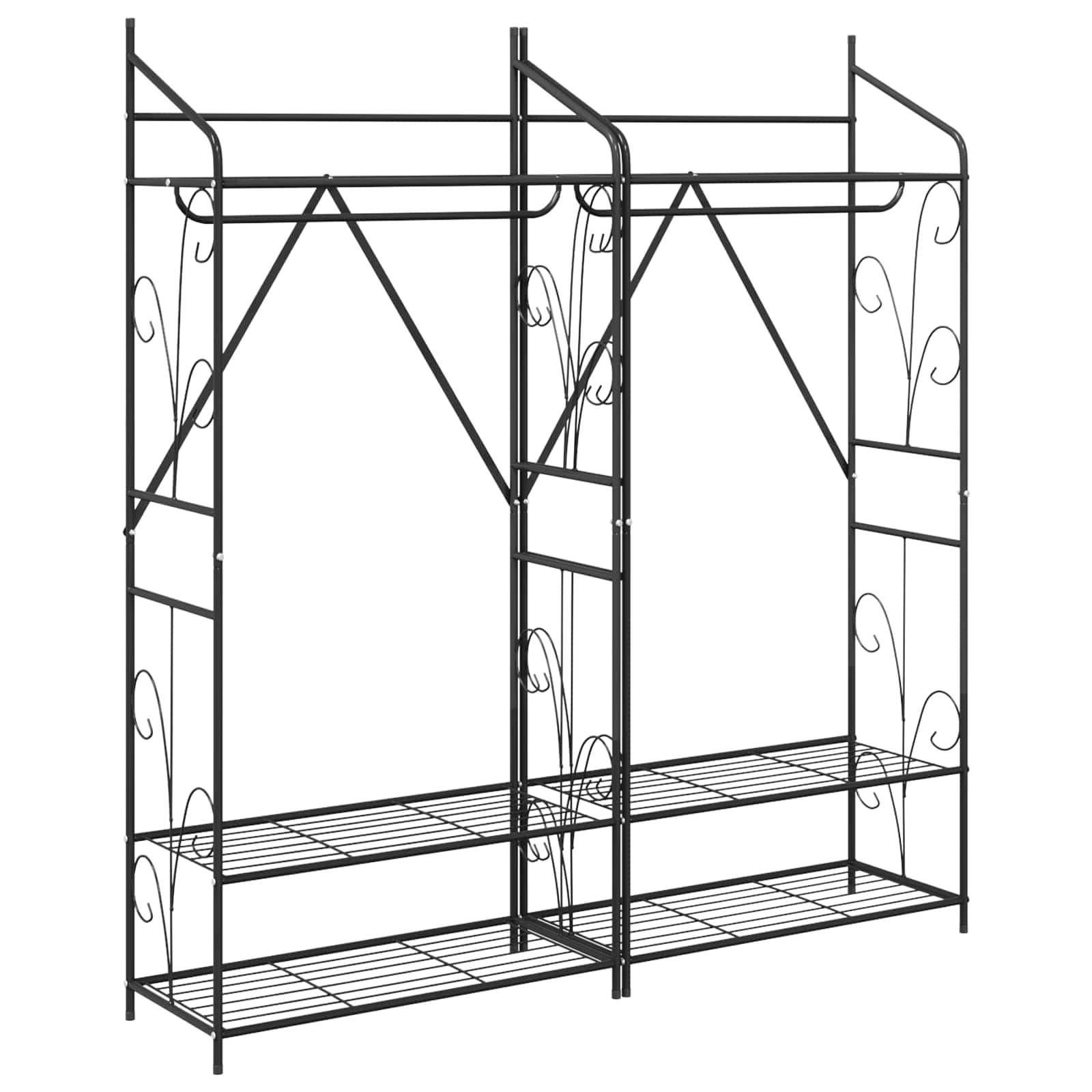 Ανοιχτή Ντουλάπα Μονόχρωμο 2 pcs 78 x 36 x 158 εκ.
