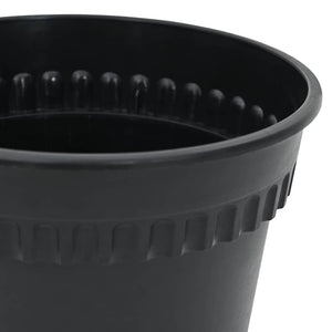 Γλάστρες φυτών 6 pcs Μαύρο Ø 15 x 12 cm Πλαστικό - Pakobazaar
