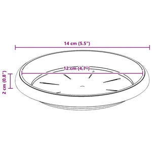 Γλάστρες φυτών 6 pcs Μαύρο Ø 15 x 12 cm Πλαστικό - Pakobazaar