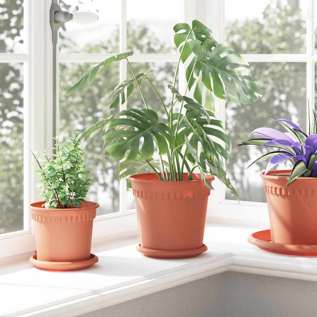 Γλάστρες φυτών 24 pcs Κεραμιδί Ø 19 x 16 εκ Πλαστικό