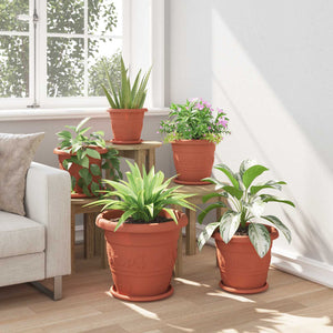 Γλάστρες φυτών 6 pcs Κεραμιδί Ø 26 x 21.5 εκ Πλαστικό - Pakobazaar